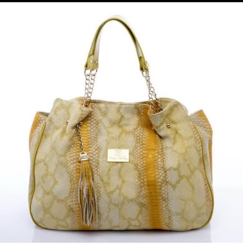 Hurley Yellow Tote Bag with Chain Details